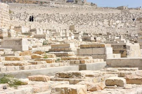 Graves on the Mount of Olives Stock Photos