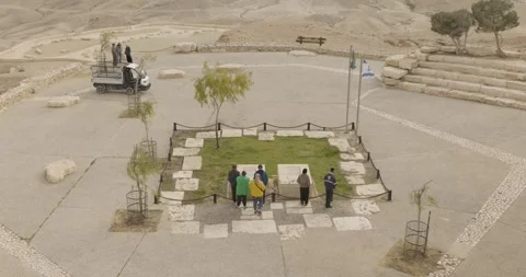 Graves of Paula and David Ben-Gurion In Midreshet Ben-Gurion,  Negev Desert 動画素材 241611136