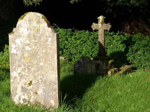Graves in a quiet corner Stock Photos