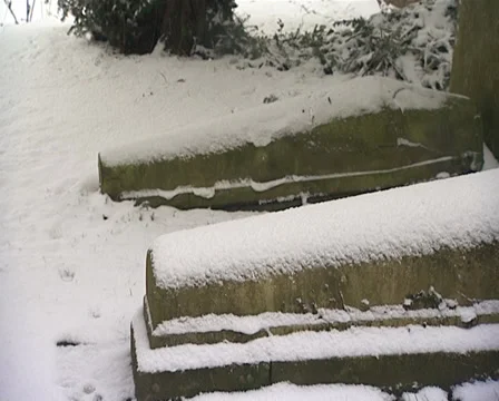 Graves in snow pan Stock Footage 32536897