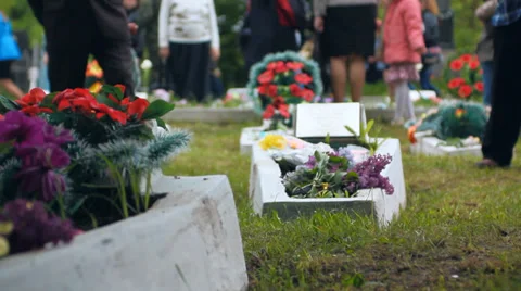 Graves of victims of the Second World War 002 Stock Footage 38922588