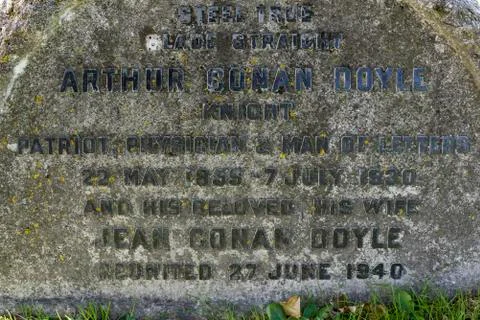 Gravestone of Arthur Doyle Stock Photos