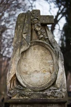 Gravestone with Blank Space Fotos de archivo