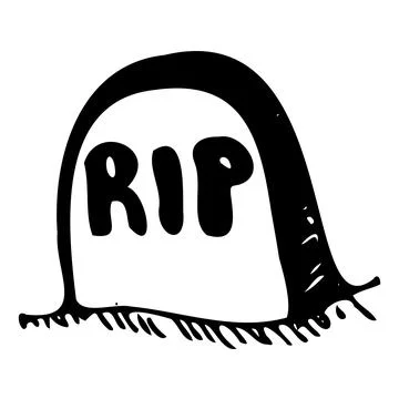 Gravestone, engraved RIP Stock Illustration