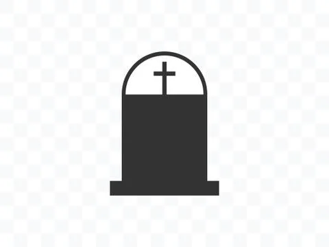 Gravestone, graveyard, rip icon. Vector illustration, flat design. Stock Illustration