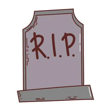 Gravestone. Halloween element. Trick or treat concept. Vector illustration in Stock Illustration