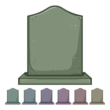 Gravestone headstone cartoon vector graphic Stock Illustration