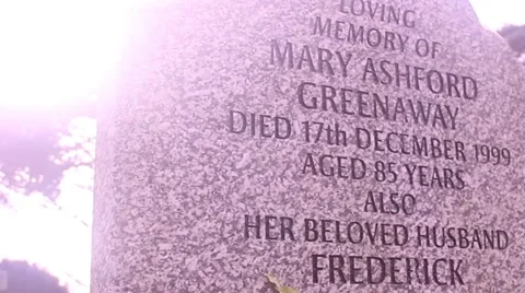 Gravestone, headstone, churchyard, graveyard Stock Footage 47939953