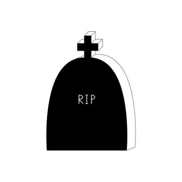Gravestone icon Stock Illustration