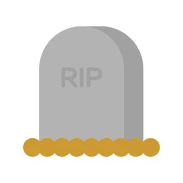 Gravestone isolated. headstone on white background. RIP tombstone Stock Illustration