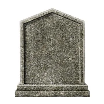 Gravestone isolated on white background Stock Illustration