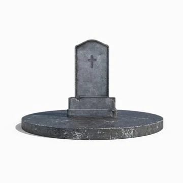 Gravestone isolated on white Stock Illustration