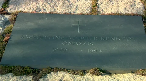 Gravestone of Jacqueline Kennedy Stock Footage 38878124