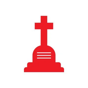 Gravestone Logo Template vector symbol Stock Illustration