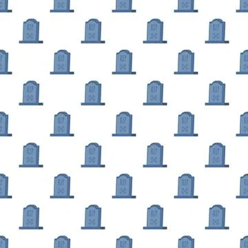 Gravestone pattern representing death, memory, and halloween Stock Illustration
