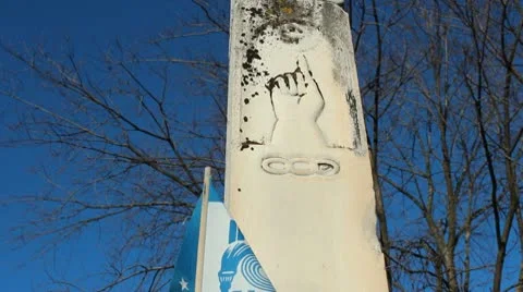 Gravestone pointing to heaven Video stock 10594482