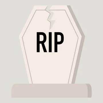 Gravestone rip halloween elements Stock Illustration