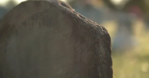 Gravestone at sunrise Stock Footage 170185480