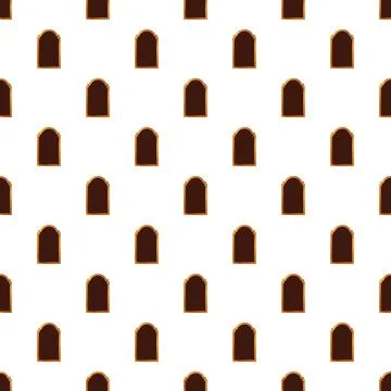 Gravestone tombstone seamless repeating pattern on white background Stock Illustration