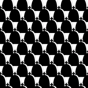 Gravestones seamless pattern Stock-Illustration