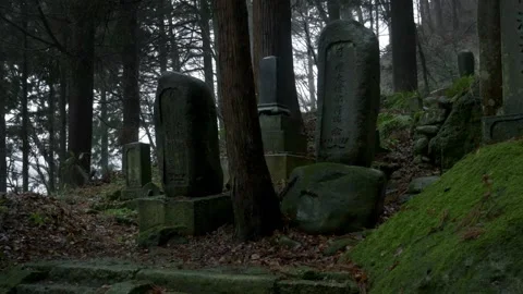 Gravestones at Yamadera temple 動画素材 150945071