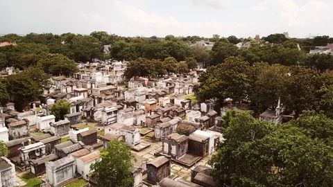 Graveyard Aerial Stock Footage 99665753