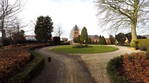 The graveyard is almost like a park when walking along the many paths Video stock 46797769