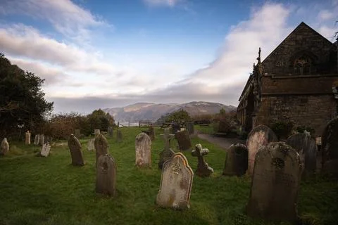 Graveyard and chapel Stock Photos