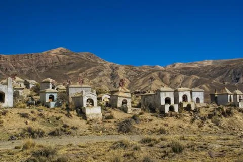 Graveyard in andes Foto stock