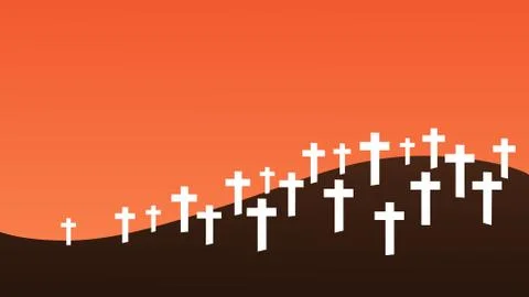 Graveyard background Stock Illustration