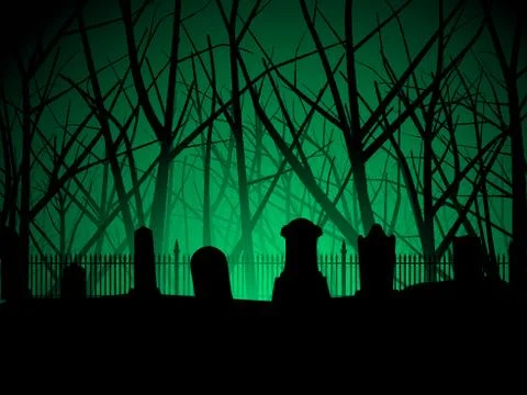 Graveyard background Stock Illustration