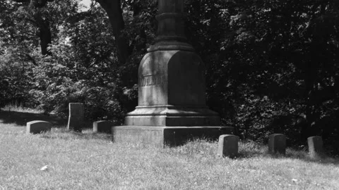 Graveyard in Black &amp; White 4K 動画素材 135549547
