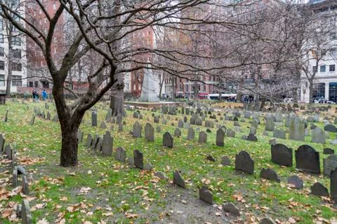Graveyard in Boston Stock Photos