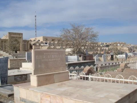 Graveyard in Bukhara in broad daylight, Uzbekistan Stock Photos
