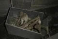 Graveyard-Cemetery at night - box full of bones 1 Footage