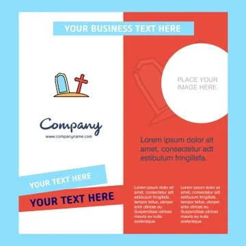 Graveyard  Company Brochure Template. Vector Busienss Template Illustrazione stock