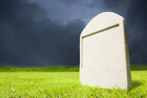 Graveyard at dark night Stock Photos