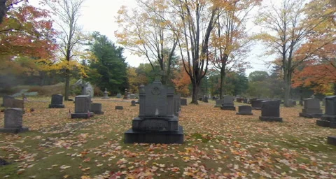 Graveyard drive by 1 Rainy day Stock Footage 43014950