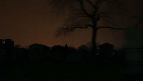 Graveyard, Driving scene at night 動画素材 10764633