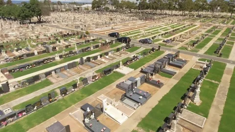 Graveyard drone 4k Stock Footage 280173607