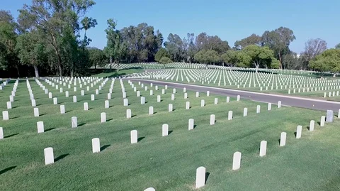 Graveyard drone Stock Footage 128004571