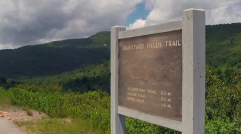 Graveyard Fields Trail on the Blue Ridge Parkway Stock Footage 12636762