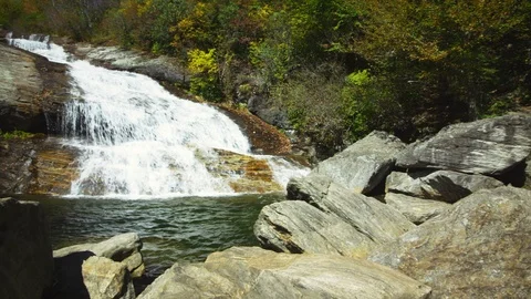 Graveyard Fields Waterfall  Stock Footage 103826829