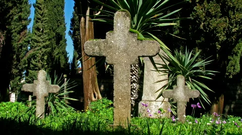 Graveyard Stock Footage 687177
