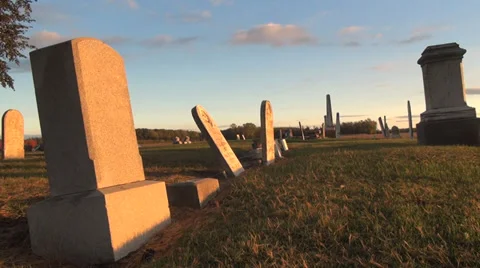 Graveyard Stock Footage 34030197