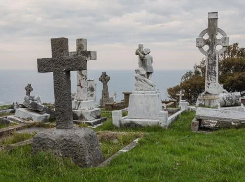 Graveyard on Great Orme's Head, North Wales Stock Photos
