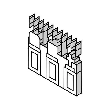 Graveyard halloween isometric icon vector illustration Stock Illustration