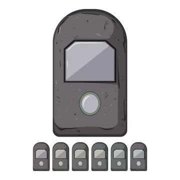 Graveyard headstone cartoon vector graphic Stock Illustration
