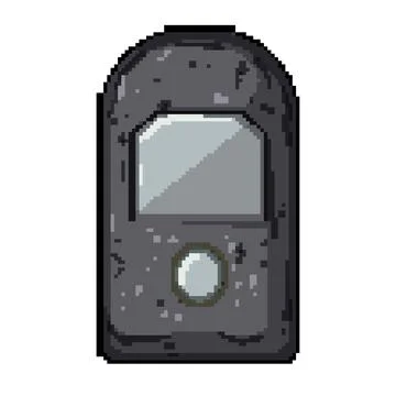 Graveyard headstone pixel art vector illustration Stock Illustration