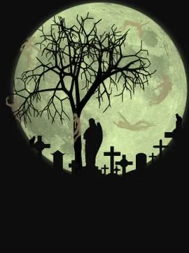 A graveyard Stock Illustration